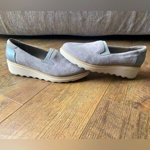 SALE: 3/$25 - Clarks Gray and Blue Women's Loafers